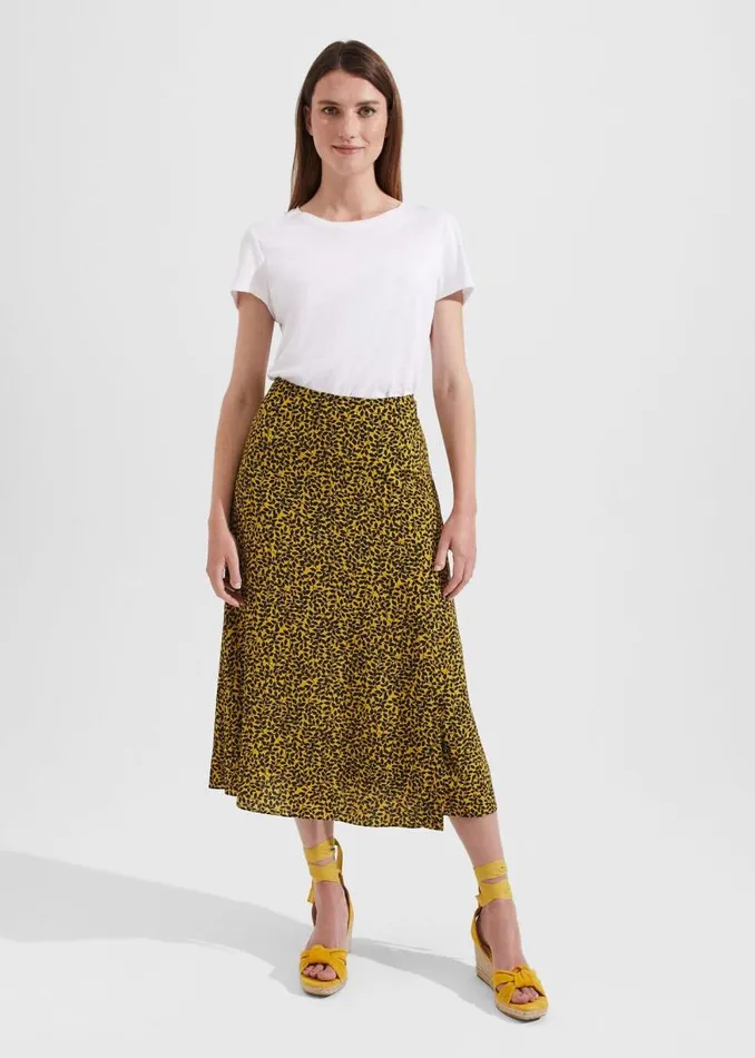 Women HOBBS Skirts Annette Skirt Chartreuse Navy