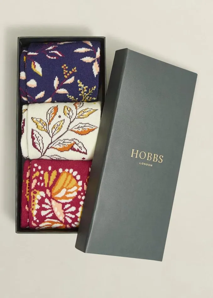 Women HOBBS Socks and Tights Butterfly Sock Set Multi
