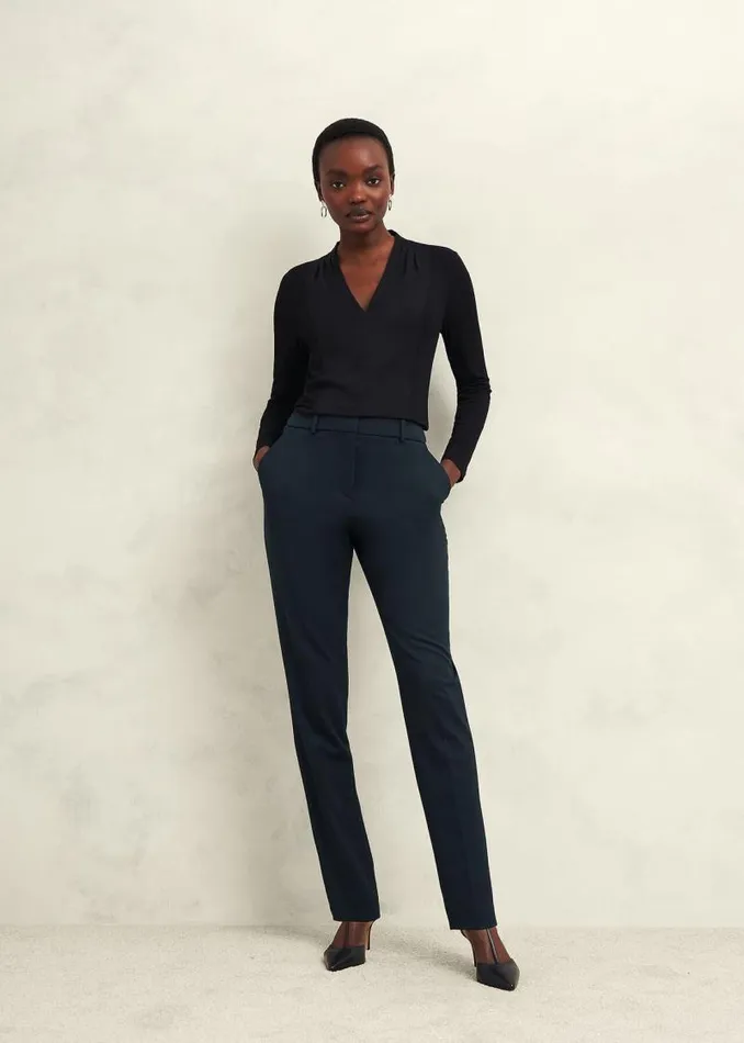 Women HOBBS Tops Mel Woven Front Top Black