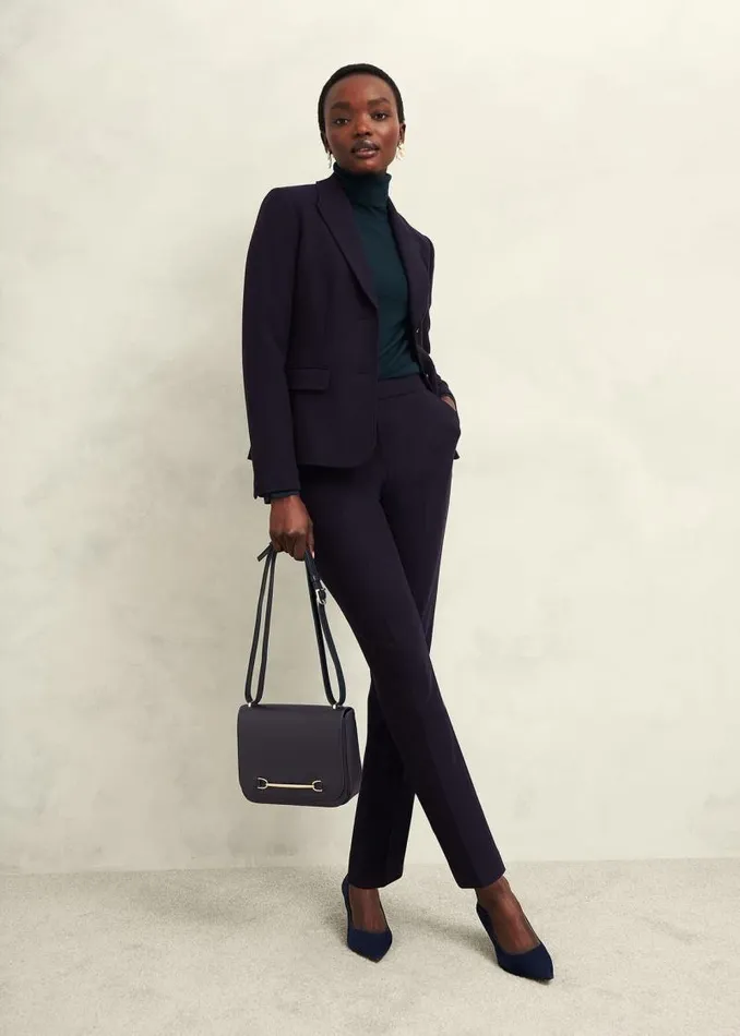 Women HOBBS Trousers Aly Slim Trousers Navy