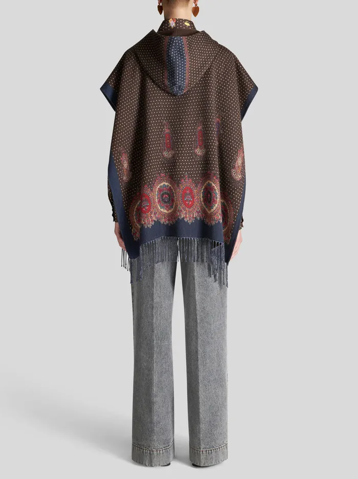 Women Hooded Cape Etro Coats And Outerwear