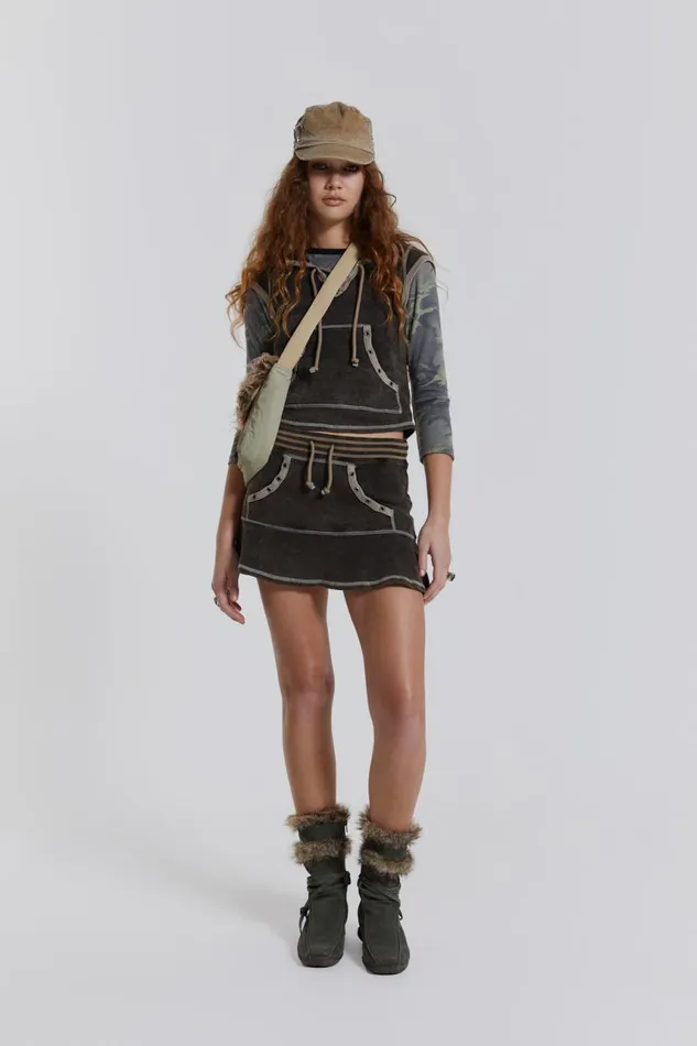 Women Hooded Jersey Cap Sleeve Top Jaded London CoOrds