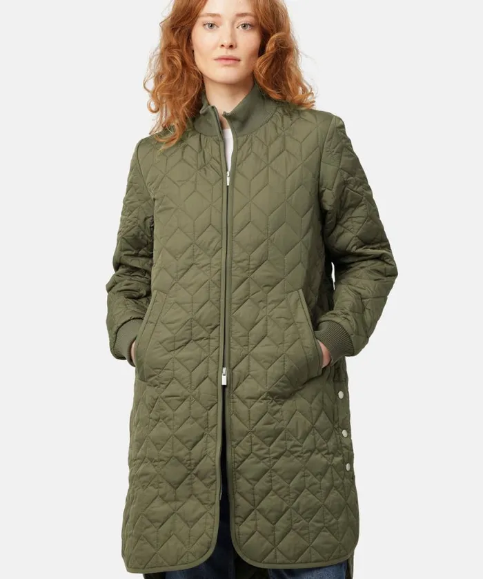Women Ilse Jacobsen Padded Quilt Coat 8211 Army