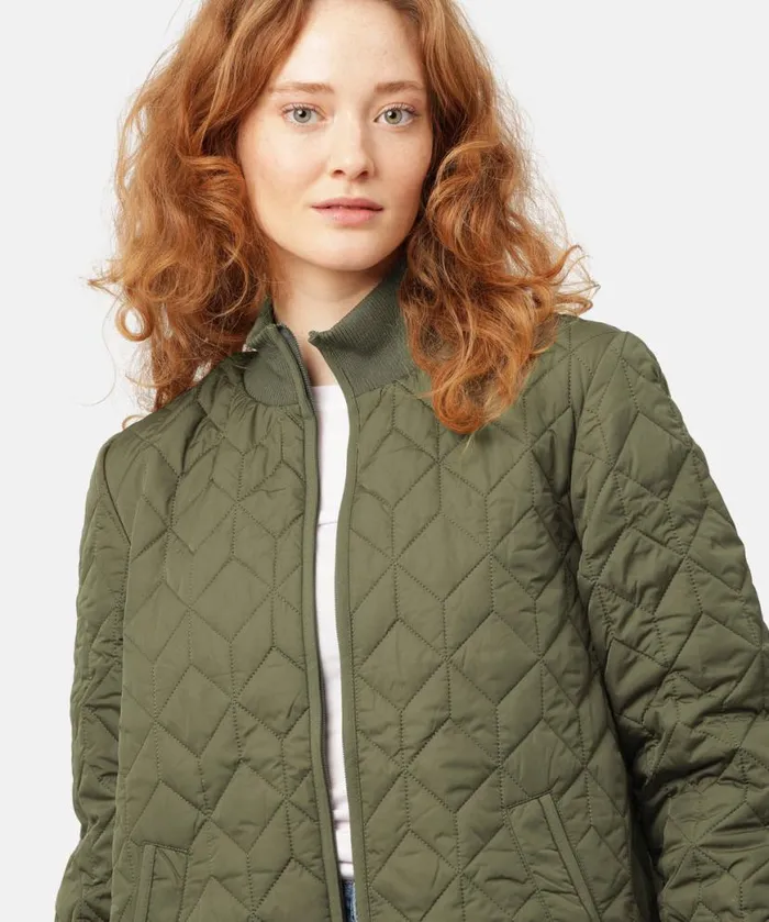 Women Ilse Jacobsen Padded Quilt Coat 8211 Army