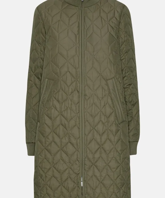 Women Ilse Jacobsen Padded Quilt Coat 8211 Army