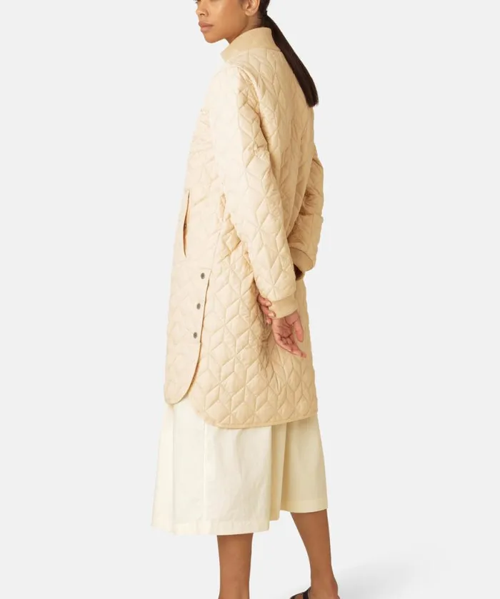 Women Ilse Jacobsen Padded Quilt Coat 8211 Beige