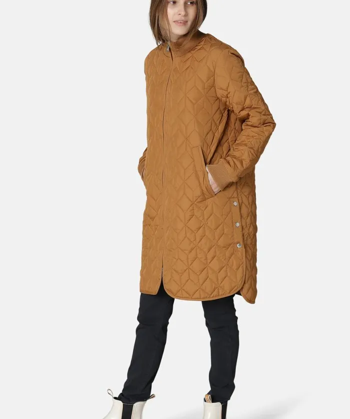 Women Ilse Jacobsen Padded Quilt Coat 8211 Cashew