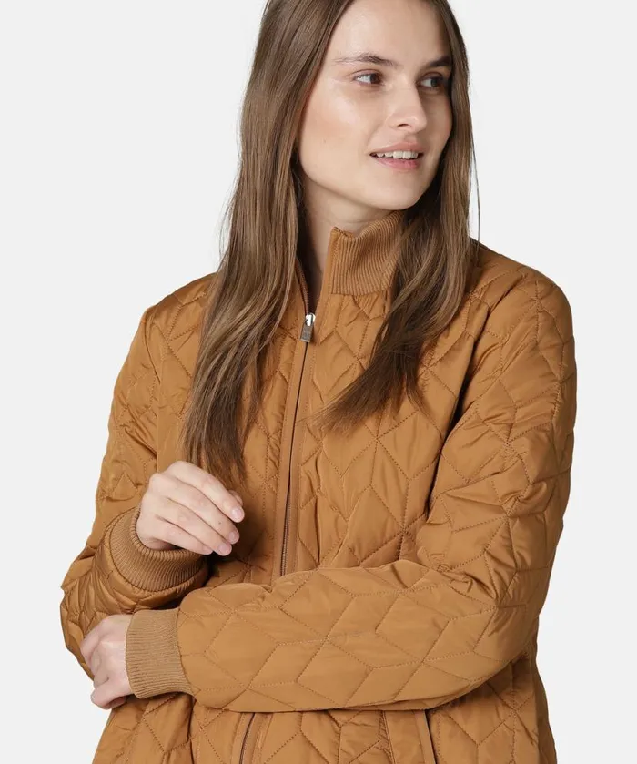 Women Ilse Jacobsen Padded Quilt Coat 8211 Cashew