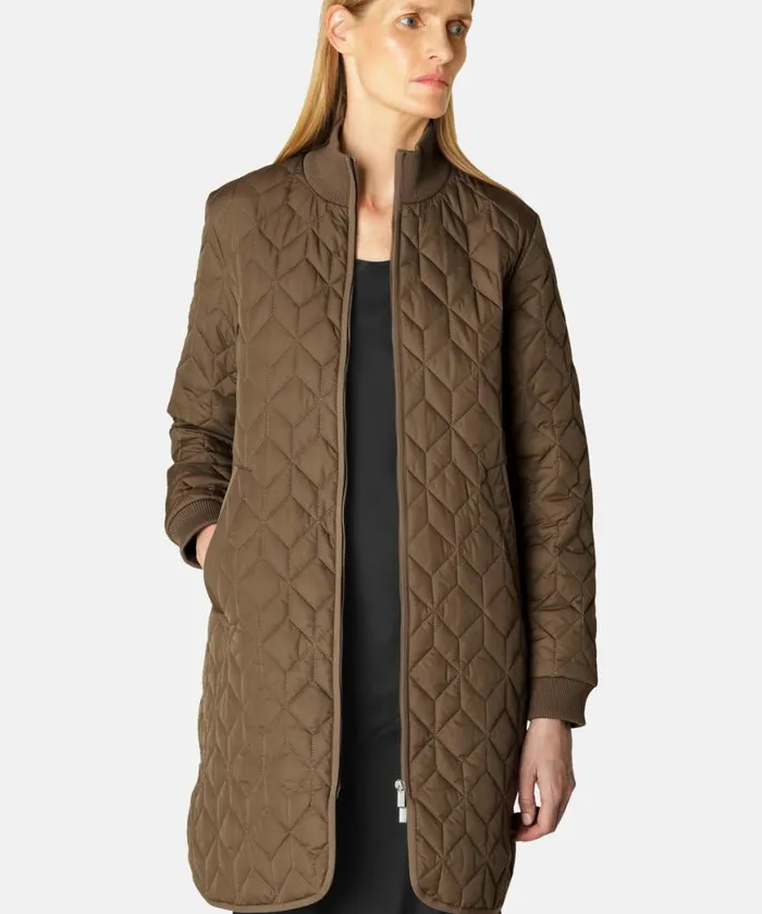 Women Ilse Jacobsen Padded Quilt Coat 8211 Cub Brown