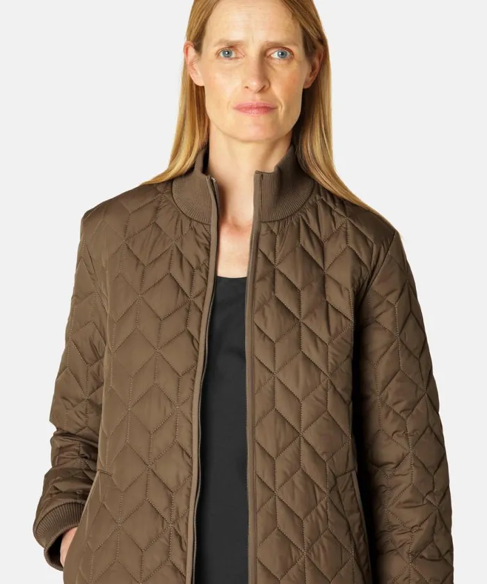 Women Ilse Jacobsen Padded Quilt Coat 8211 Cub Brown