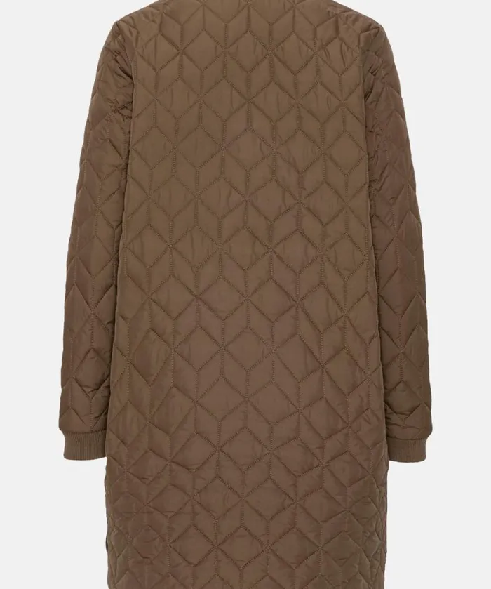 Women Ilse Jacobsen Padded Quilt Coat 8211 Cub Brown