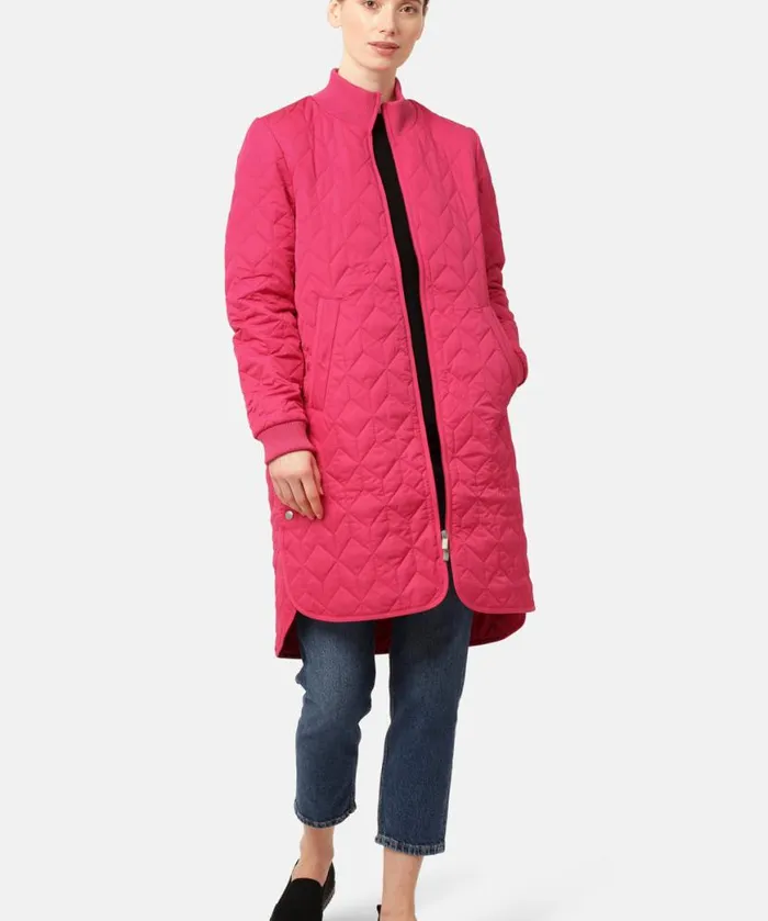 Women Ilse Jacobsen Padded Quilt Coat 8211 Magenta