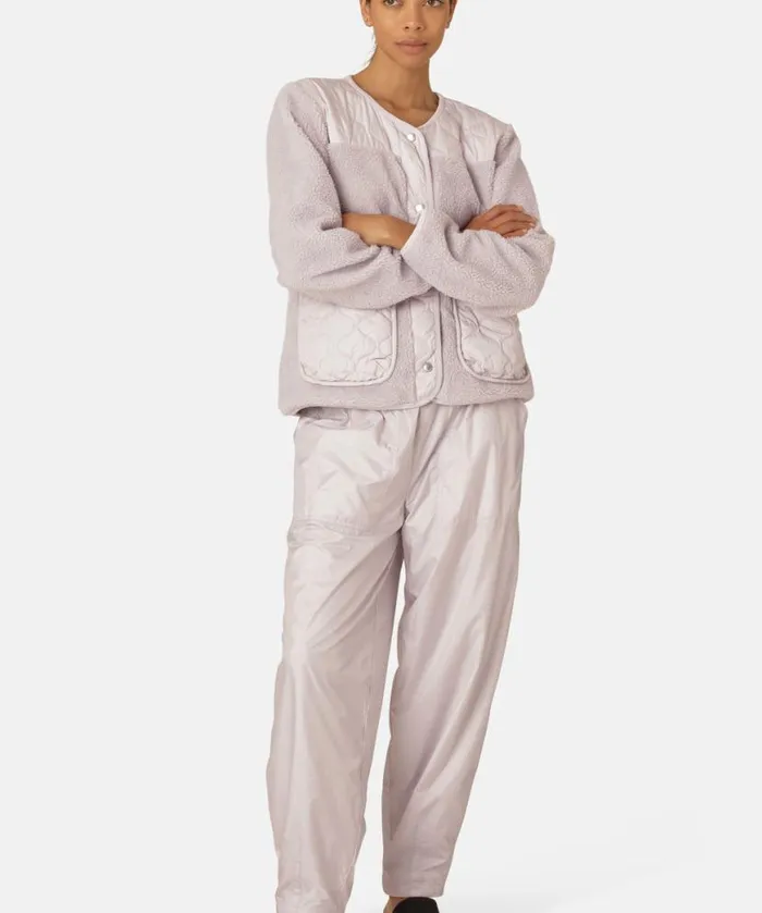 Women Ilse Jacobsen Quilt Fleece Jacket 8211 Concrete