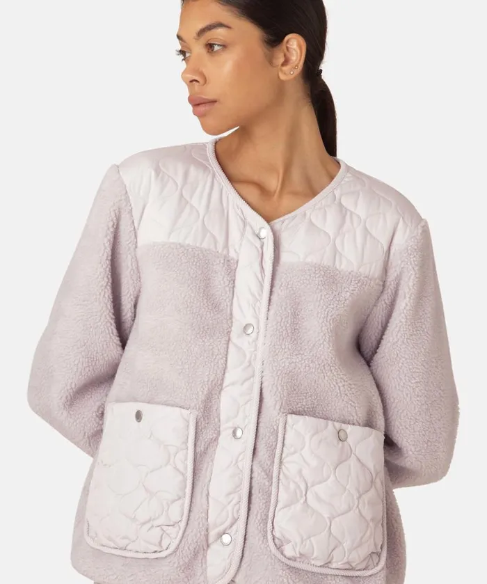 Women Ilse Jacobsen Quilt Fleece Jacket 8211 Concrete Women Ilse Jacobsen Quilt Fleece Jacket 8211 Concrete