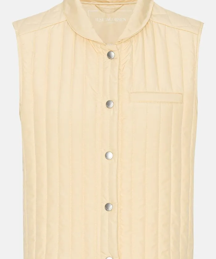 Women Ilse Jacobsen Quilt Vest 8211 Beige