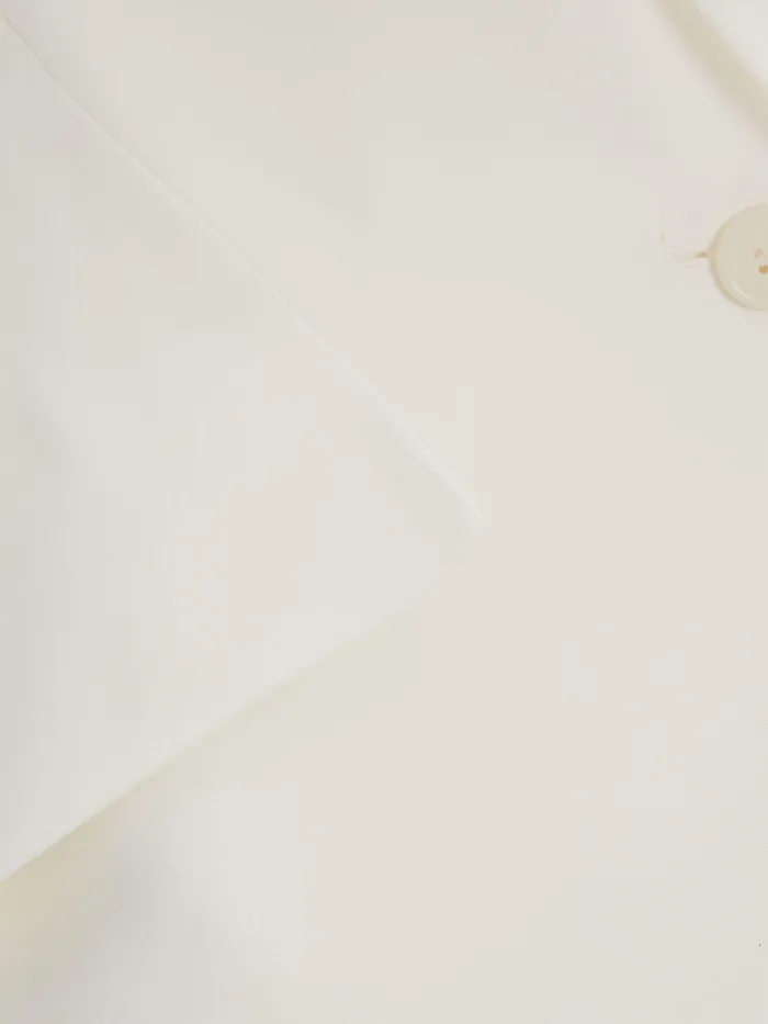 Women Jackets Alexander McQueen Peak Shoulder Leaf Crepe Jacket Light Ivory