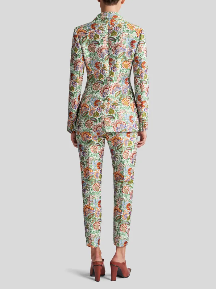 Women Jacquard Jacket With Multicoloured Bouquet Etro Jackets