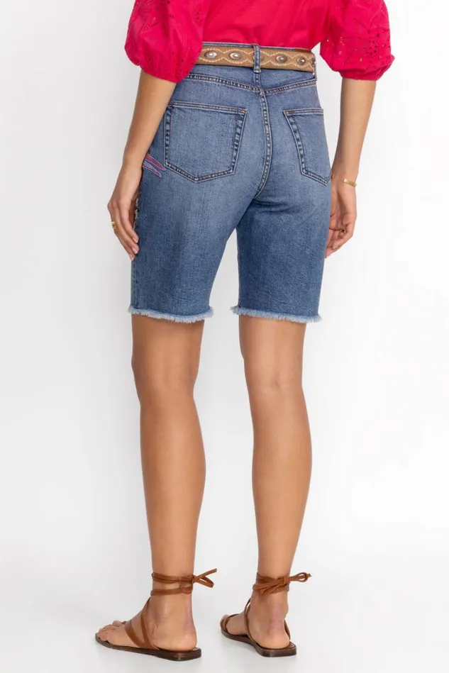 Women JEANETTE BERMUDA SHORT Medium Worn Wash Johnny Was Bottoms Women JEANETTE BERMUDA SHORT Medium Worn Wash Johnny Was Bottoms