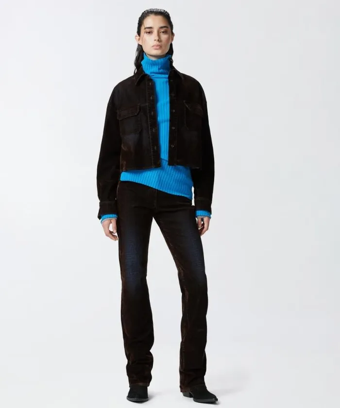 Women Jeans Pinko Dark Jeans With Flocking Deep Brown