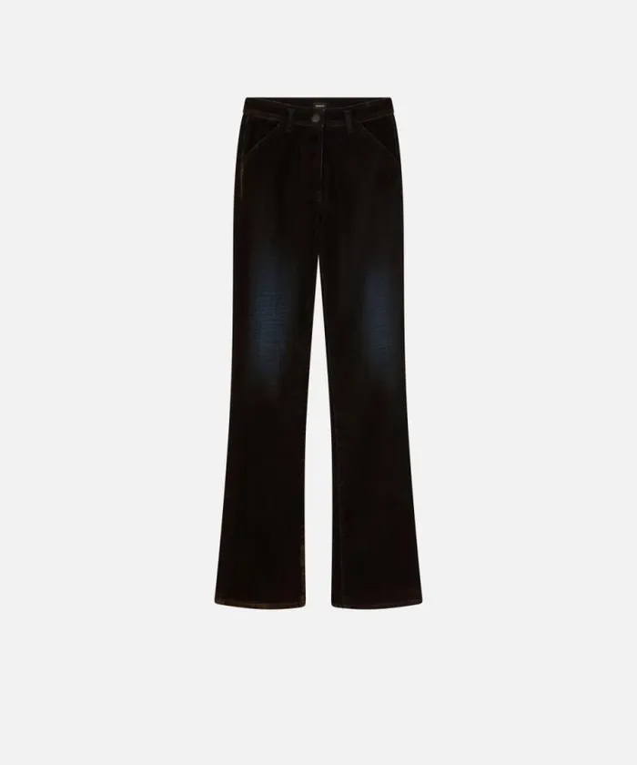 Women Jeans Pinko Dark Jeans With Flocking Deep Brown Women Jeans Pinko Dark Jeans With Flocking Deep Brown