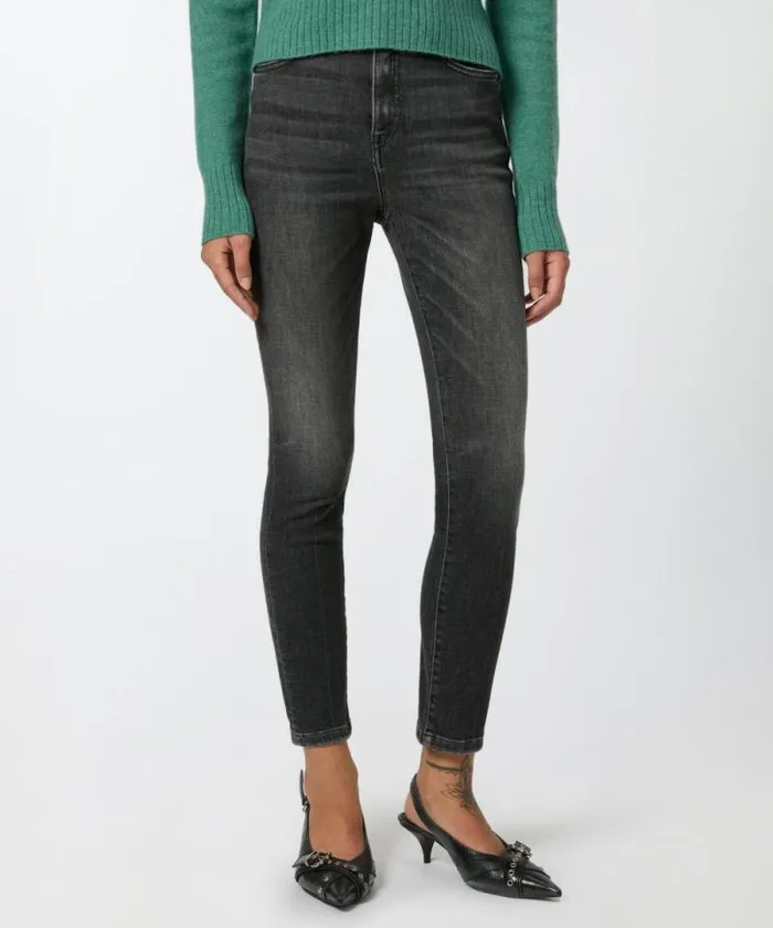 Women Jeans Pinko Vintage Skinny Jeans Dark Grey Dirty Wash Women Jeans Pinko Vintage Skinny Jeans Dark Grey Dirty Wash