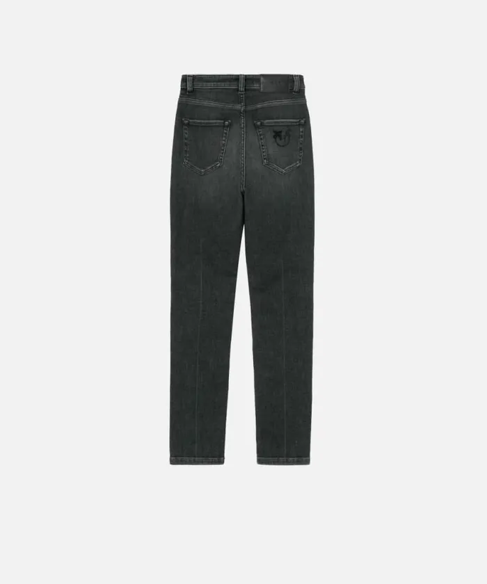 Women Jeans Pinko Vintage Skinny Jeans Dark Grey Dirty Wash Women Jeans Pinko Vintage Skinny Jeans Dark Grey Dirty Wash