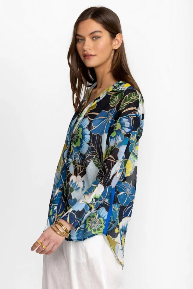 Women JENN CURVED HEM YOKE SHIRT Jenn Johnny Was Tops Women JENN CURVED HEM YOKE SHIRT Jenn Johnny Was Tops