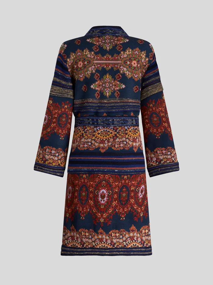 Women Jersey Jacquard Coat Etro Coats And Outerwear