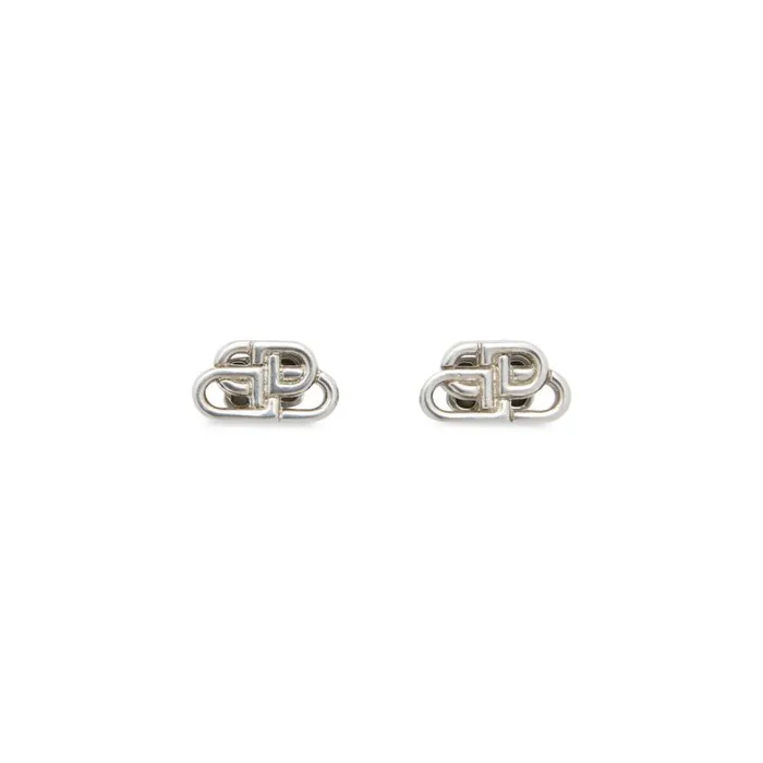Women Jewellery Balenciaga Bb Xs Stud Earrings In Silver