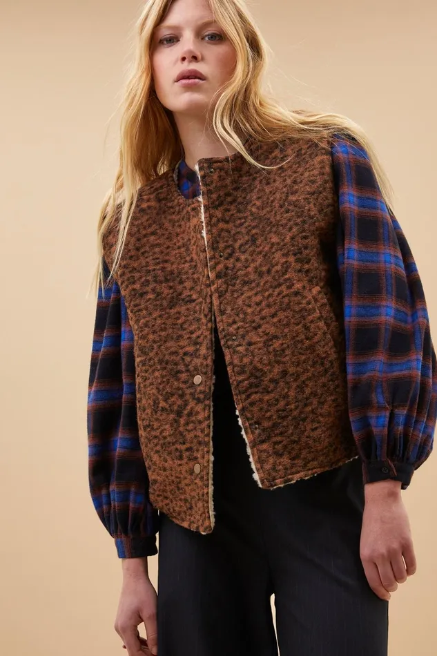 Women Joelle Leo Jacket Leopard Bybar Jackets