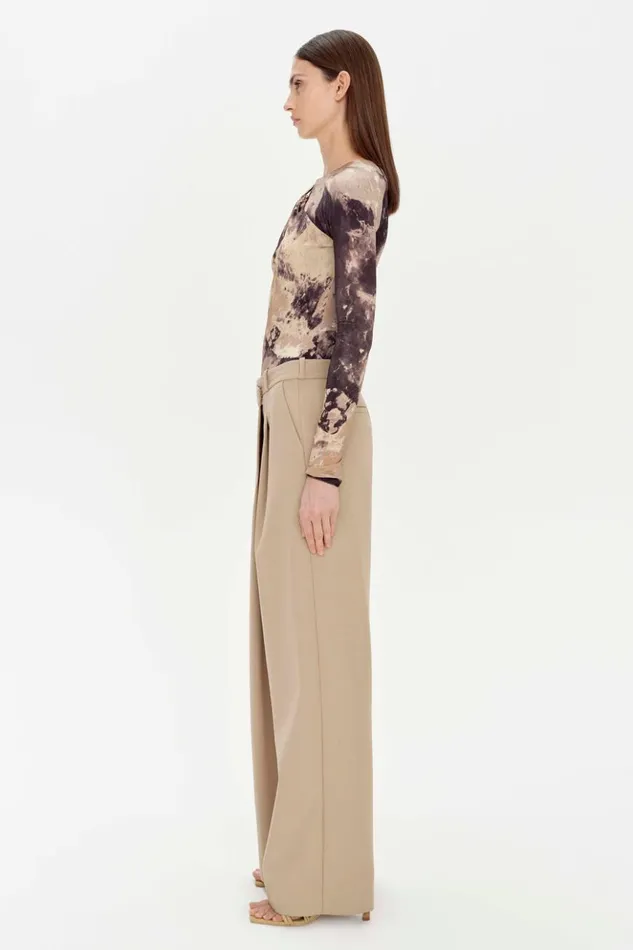 Women Kandice Top Macadamia Rock Crystal Print Jonathan Simkhai Tops and Bodysuits