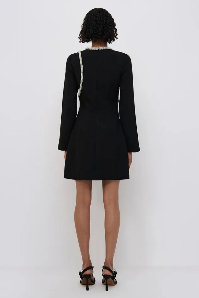 Women Katharine Diamante Mini Dress Black Jonathan Simkhai Dresses and Jumpsuits