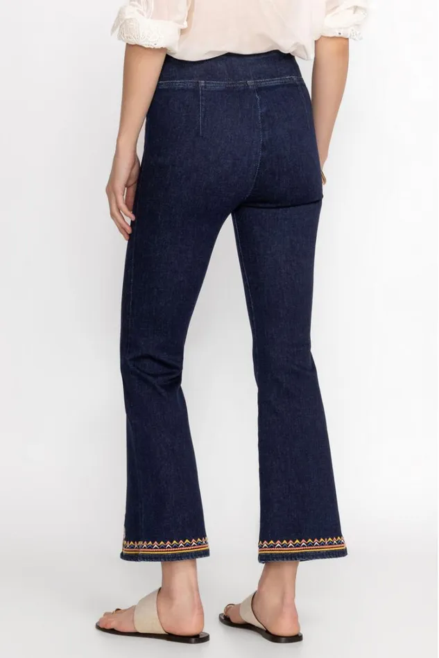 Women KATIE PULL ON KICK FLARE JEAN Dark Wash Johnny Was Bottoms Women KATIE PULL ON KICK FLARE JEAN Dark Wash Johnny Was Bottoms