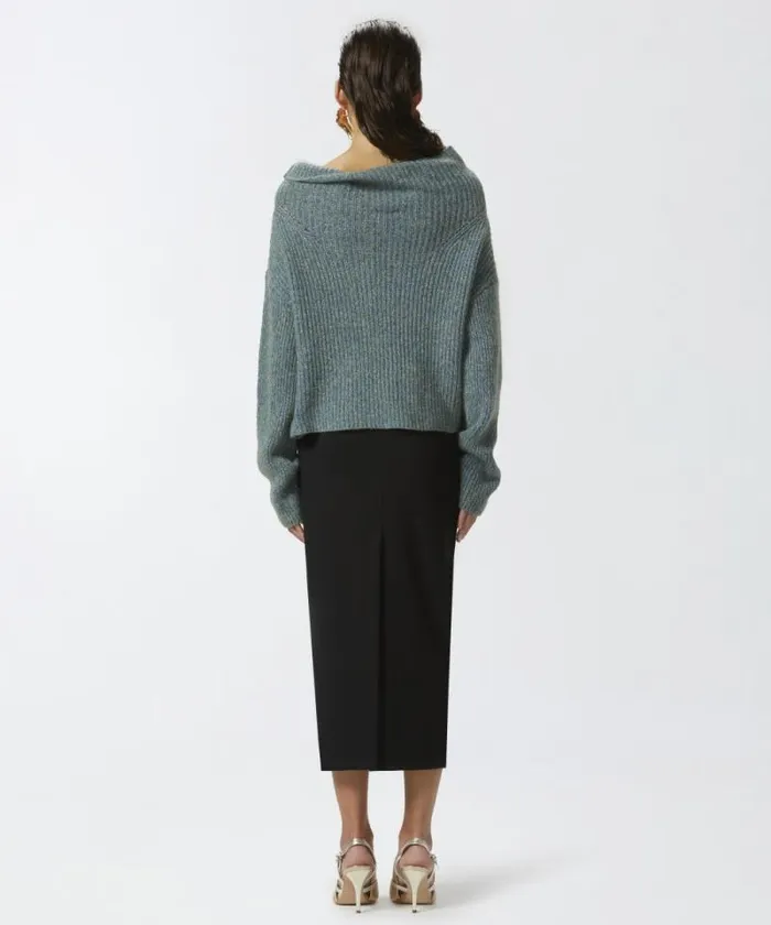 Women Knitwear Pinko Multicoloured Ribbed Asymmetric Sweater Multi Greenlight Blue Women Knitwear Pinko Multicoloured Ribbed Asymmetric Sweater Multi Greenlight Blue