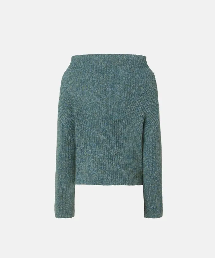 Women Knitwear Pinko Multicoloured Ribbed Asymmetric Sweater Multi Greenlight Blue Women Knitwear Pinko Multicoloured Ribbed Asymmetric Sweater Multi Greenlight Blue