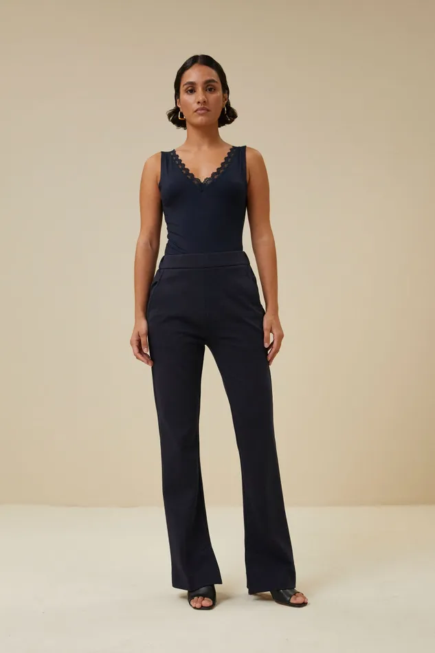 Women Lace Singlet Dark Navy Bybar Tops and Shirts
