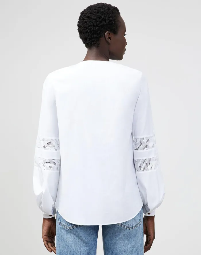 Women Lafayette 148 New York Blouses and Shirts Petite Austin Shirt In Italian Sculpted Kindcotton White