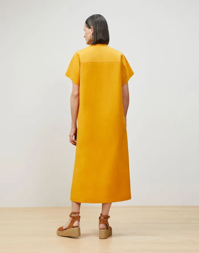 Women Lafayette 148 New York Dresses Aiden Dress In Coastal Cloth Tuscan Orange