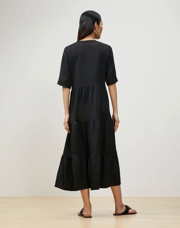 Women Lafayette 148 New York Dresses PlusSize Selma Dress In Carlisle Cloth Black