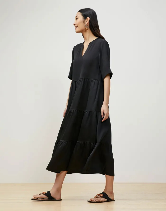 Women Lafayette 148 New York Dresses PlusSize Selma Dress In Carlisle Cloth Black