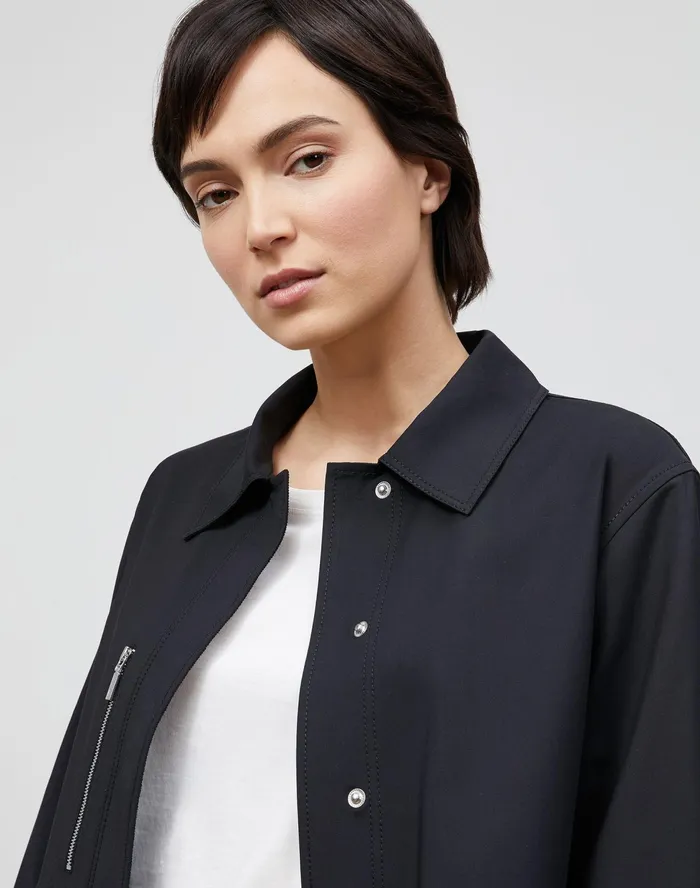 Women Lafayette 148 New York Jackets and Blazers PlusSize Huntington Jacket In Fundamental BiStretch Black