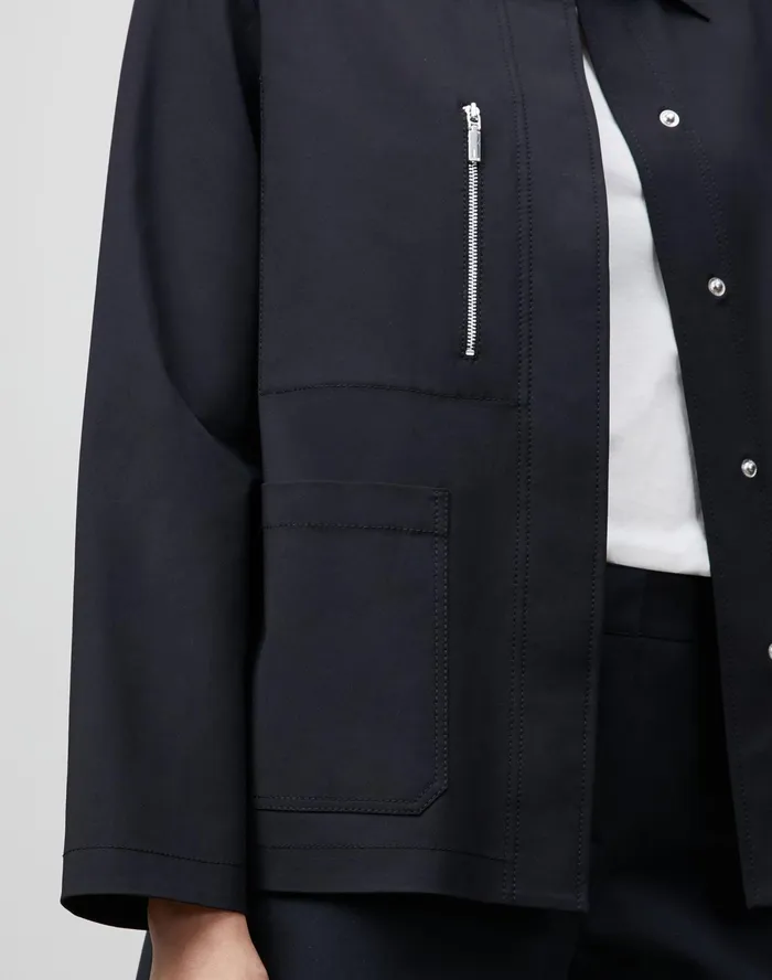 Women Lafayette 148 New York Jackets and Blazers PlusSize Huntington Jacket In Fundamental BiStretch Black