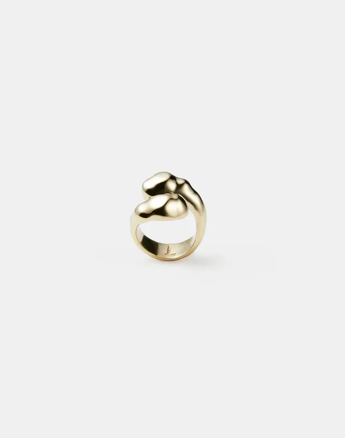 Women Lafayette 148 New York Jewelry Wave Ring Gold