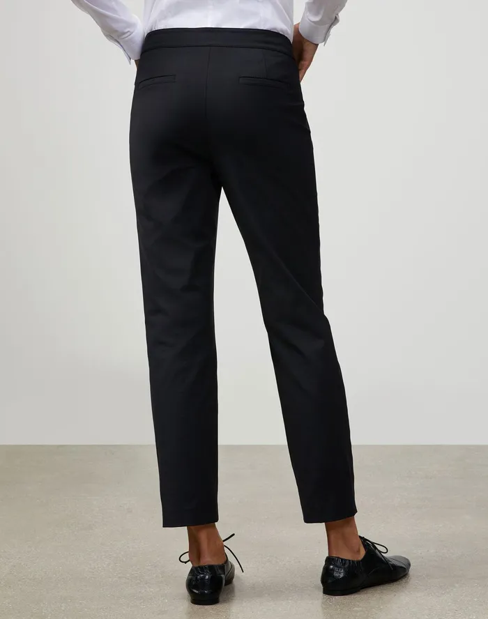 Women Lafayette 148 New York Pants and Shorts Fundamental BiStretch Ankle Waldorf Slim Pant Black