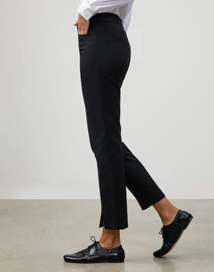 Women Lafayette 148 New York Pants and Shorts Fundamental BiStretch Ankle Waldorf Slim Pant Black