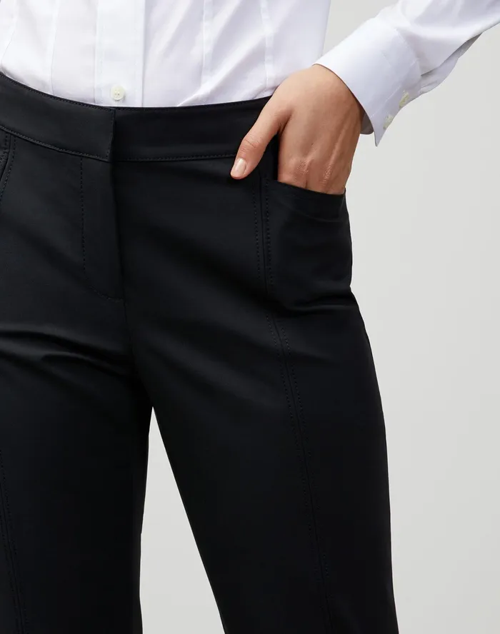 Women Lafayette 148 New York Pants and Shorts Fundamental BiStretch Ankle Waldorf Slim Pant Black
