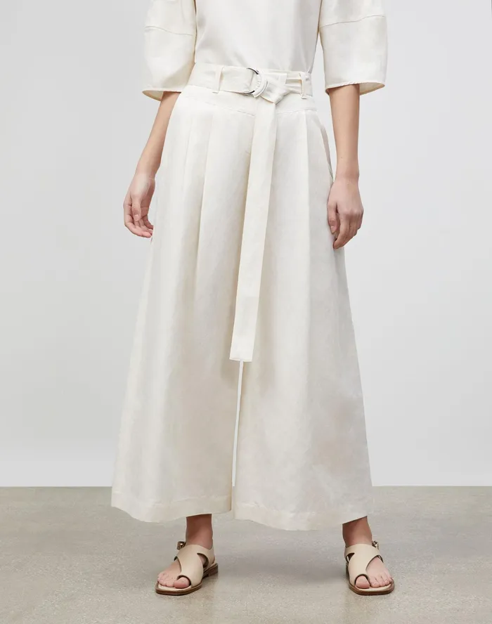Women Lafayette 148 New York Pants and Shorts Petite Gavin WideLeg Pant In Coastal Cloth Alabaster Women Lafayette 148 New York Pants and Shorts Petite Gavin WideLeg Pant In Coastal Cloth Alabaster