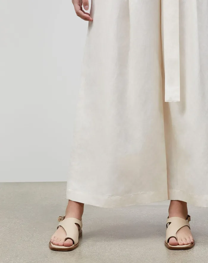 Women Lafayette 148 New York Pants and Shorts Petite Gavin WideLeg Pant In Coastal Cloth Alabaster