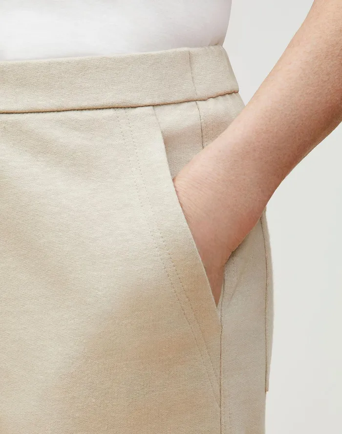 Women Lafayette 148 New York Pants and Shorts Webster Ankle Pant In Italian CottonLinen Terry Papyrus