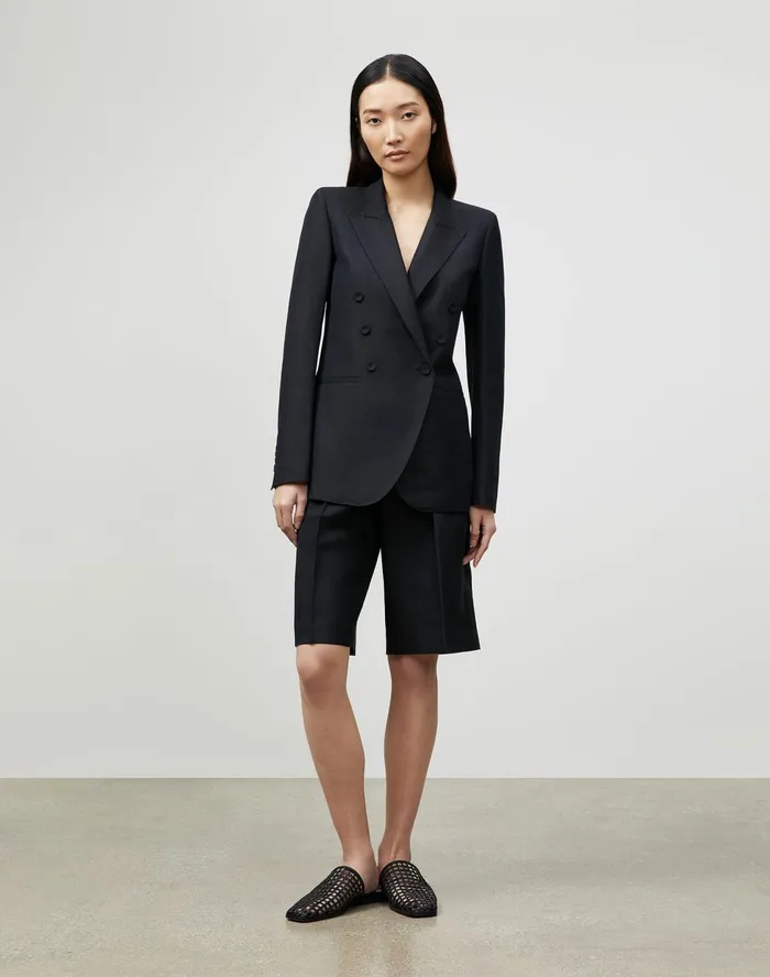Women Lafayette 148 New York Suits Alister Blazer In Coastal Cloth Black